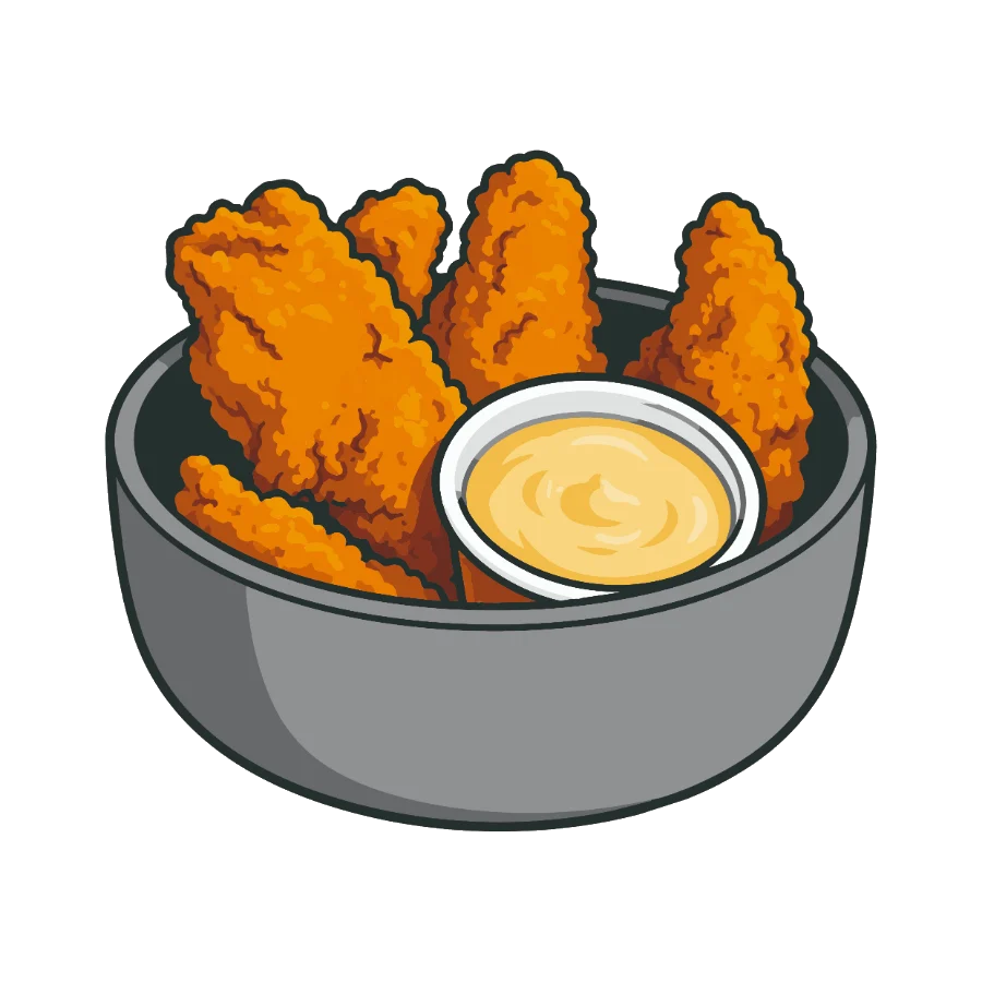 Tiras de Pollo — plato de Disbarat en Mahón, Menorca